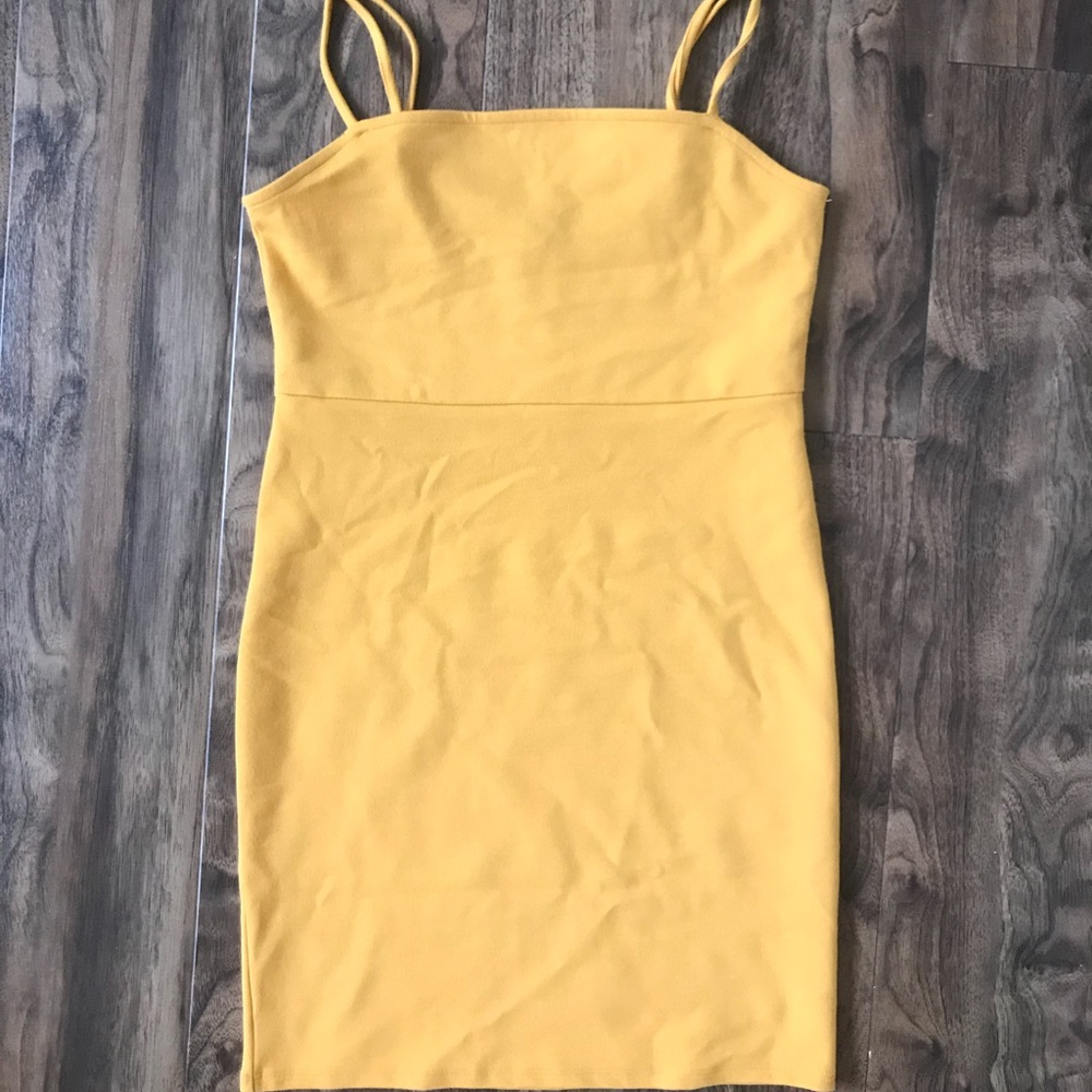 Tight Mustard Mini Dress
